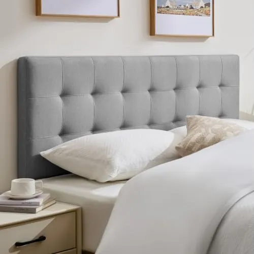 SUAWY Linen Stitched Tufted Headboard